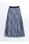 LCW Modest Patterned Chiffon Women's Pleated Skirt with Elastic Waist - 5