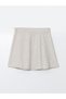 Alita City Lcw Vision Ecru Knitwear Plain Mini Women's Skirt with a Difference - 6