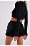 Sugar and Spice Black Soft Ruffled Shorts Skirt Top Set - 6