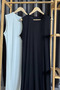 Black Crew Neck Zero Sleeve Underwear Dress