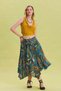 Loose Midi Flared Skirt with Tie Waist