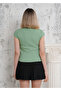 Women's Short T-shirt with Bat Sleeves in Camisole Fabric - 5