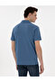 Blue Slim Fit Buttoned Polo Collar T-Shirt 50307581-Vr036 - 5