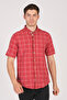 Short Sleeve Slim Fit Plaid Shirt - 2