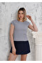 Women's Short T-shirt with Bat Sleeves in Camisole Fabric - 4
