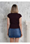 Women's Short T-shirt with Bat Sleeves in Camisole Fabric - 7