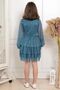 Ruffled Glitter Tulle Children's Evening Dress Indigo Mdv308 - 4