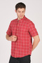 Short Sleeve Slim Fit Plaid Shirt - 5