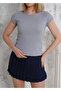 Women's Short T-shirt with Bat Sleeves in Camisole Fabric - 5