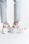 Women's Special Design High Wedge Sole Gladiator Cage Sandals Shoes with Orthopedic Soles