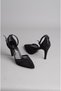 Seç 738 Stone-Embellished Tulle Detailed Evening Dress Shoes (Heel Height: 9 cm) Black - 7