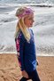Navy Blue Parachute Swimsuit Girl K2402 - 2