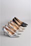 Seç 1507 Snake Print Stiletto (Heel Height: 7 cm) Gold - 8