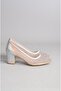 Seç 729 Stone Tulle Detail Stiletto (Heel Height: 6 cm) Silver - 2