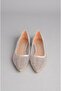 Select 1729 stone tulle detail women's flat shoe silver - 2