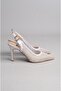 Select 089 stone heel women's shoe (heel: 9.5cm) silver - 6
