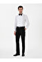 White Slim Fit Cotton Blend Ata Collar Tuxedo Shirt 50308852-Vr013 - 4