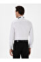 White Slim Fit Cotton Blend Ata Collar Tuxedo Shirt 50308852-Vr013 - 5