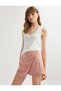 Button Detailed Asymmetrical Double Breasted Modal Shorts Skirt - 2