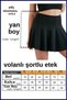 Black High Waist Flounced Shorts Sports Skirt Sea Shorts Skirt With Shorts 1101 - 7