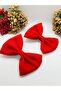Red Bowknot Hair Clip Holiday Hair Clip 2 Pieces - 2
