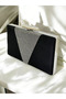 Black Color Satin Color Crystal Stone Women's Evening Dress Bag