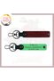 Pistachio Green-Burgundy, in Biker Style, Meaningful Gift with Nameplate and Blood Type Lettering, Leather Keychain