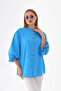 puff sleeves plain gesica shirt - 2