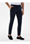 Navy Blue Slim Fit Cotton Blend Canvas Trousers 50312177-Vr033 - 2