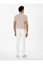 White Slim Fit Cotton Blend Jean Pants 50304038-Vr013 - 4