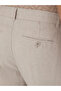 Beige Carrot Fit Linen Blend Canvas Trousers 50306386-Vr011 - 6