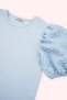 Girl's Short Sleeve Blue T-Shirt - 3