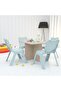 Modern Wooden Child Desk with 4 Plastic Chair - Sand Beige - 5