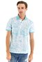 US POLO ASSNMEN'S POLO NECK WOVEN FABRIC REGULAR FIT 100% COTTON T-SHIRT - MINT