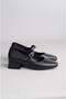 Select 25106602 genuine leather belt heel women's shoe (heel height: 3.5 cm) black - 3