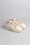 Select 2203 genuine leather sneakers shoes beige - 3