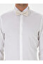 White Slim Fit Cotton Blend Ata Collar Tuxedo Shirt 50304086-Vr013 - 6