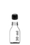 30 ml Transparent Shot Bottle with Lockable Black Cap 30 Cc Ginger Shot White Glass Bottle 6 Pcs - 5