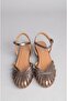 Seç 024 Genuine Leather Women's Shoes (Heel Height: 3cm) Bronze - 6