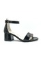 İremsu 9989 Single Band Glitter Back Heeled Children's Shoes BLACK - 2