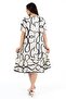 Women's Viscose Half Sleeve V-Neck Ruffle Dress Ecru - 7