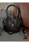 Women's Long Strap Shoulder and Crossbody Bag with Black Mini Lock Detail Makeup Bag - 5