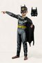 Batman Muscle Child Costume with 2 Masks Black Cape Masked Superhero Muscle Costume with