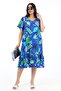 Women's Viscose Half Sleeve V-Neck Pocket Ruffle Dress Red - 4