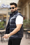 Waterproof and Windproof Men's Shiny Vest Inflatable Vest - 4