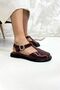 Burgundy Closed Toe Women's Shoes P9017 - 3