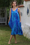 Turquoise Straps Buttoned Pocket Allover Printed Casual Viscose Woven Dress 115 60 - 2