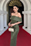 Beaded Tulle Fabric Strapless Pencil Dress - Khaki Green - 4