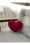 Romantic Hand Knitted Heart Pillow 35 X 30 cm Cherry Color 107