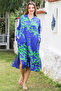 Dark Blue Shirt Collar Buttoned Long Sleeve Hidden Pocket Slit Casual Viscose Woven Dress 125 65 - 5